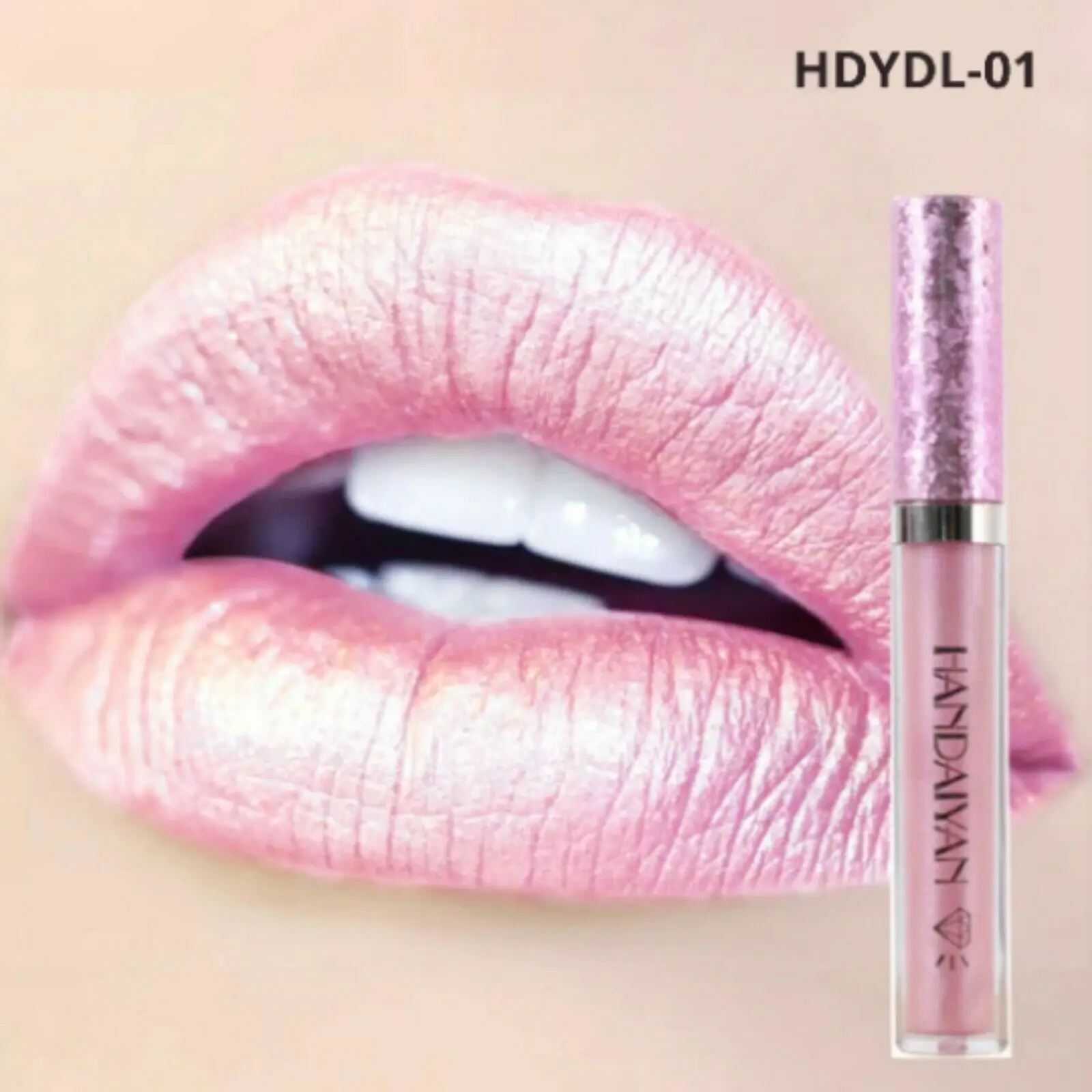 

New Makeup Sets Lip Gloss Lipstick HANDAIYAN Diamond Shimmer Lip Gloss Tint Lip Makeup Liquid Lipstick Maquiagem UK