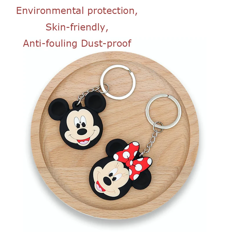 new disney cartoon apple airtag case soft silicone minnie mouse air tag keychain protective cover for apple position tracking free global shipping