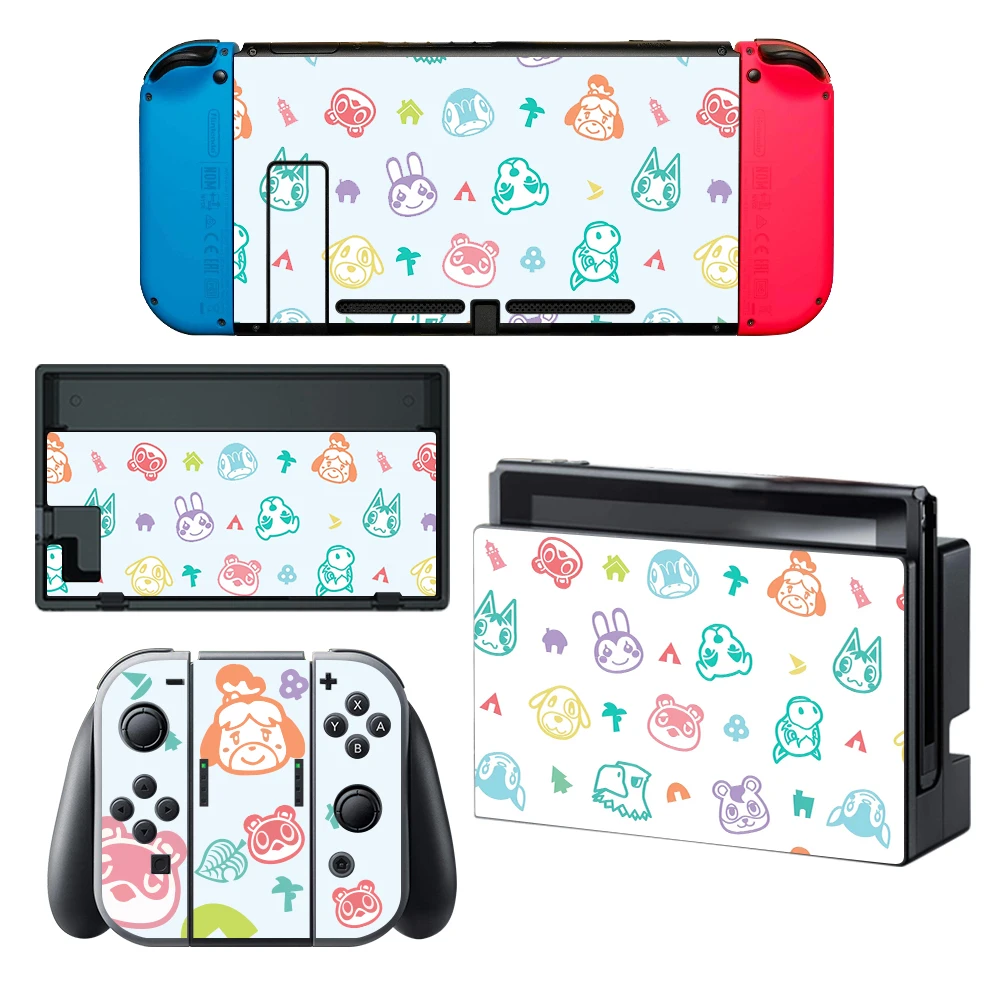 DATA FROG Animal Crossing Full Wrap Protective Stickers For Nintendo Switch Decal Protector Cover Skin NS Console | Электроника