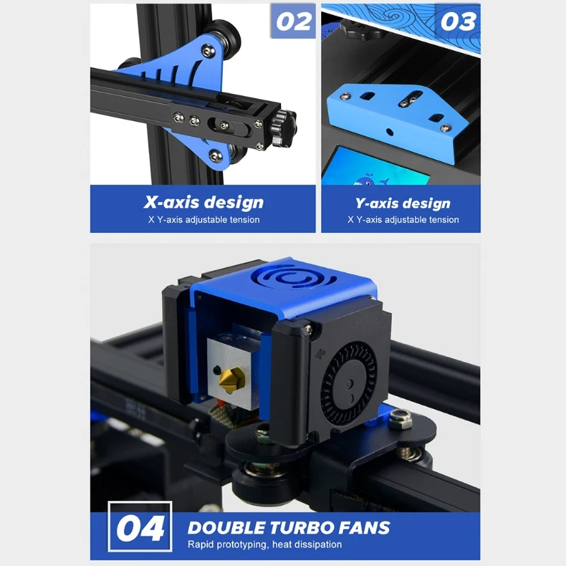 Материнская плата Twotrees Bluer V2 для 3D-принтера высокотемпературная форсунка тихая