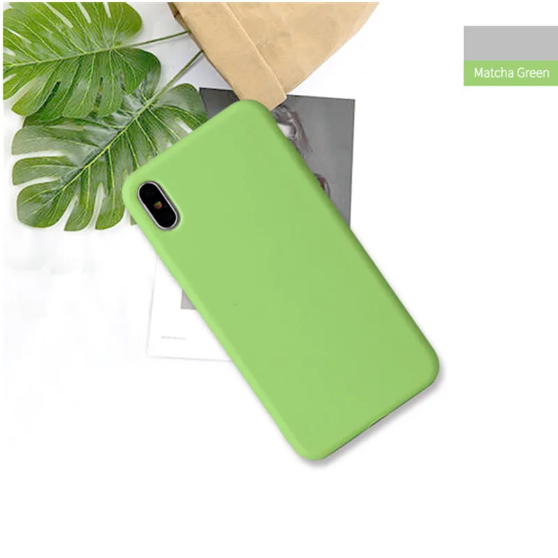 Простой силиконовый чехол для iPhone XS 11 Pro Max XR X 6 6S 7 8 Plus мягкий ТПУ USLION карамельный