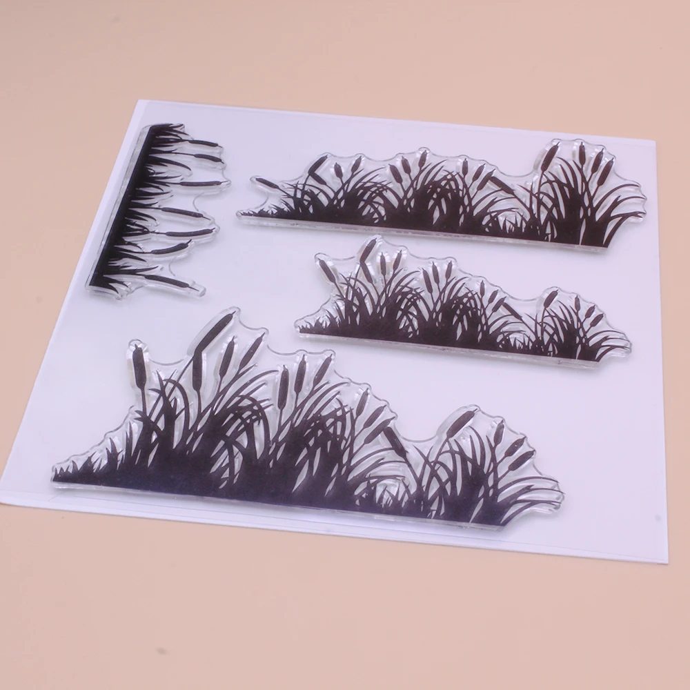 Прозрачные штампы Alinacutle трава тростники куст природа фон скрапбукинг альбом для