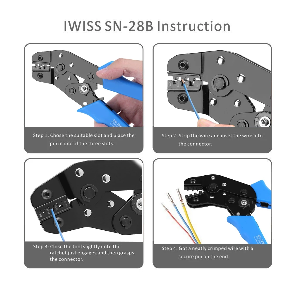 

SN-28B Pin Socket Terminal Crimping Tool Crimper For JST-SM & Dupont
