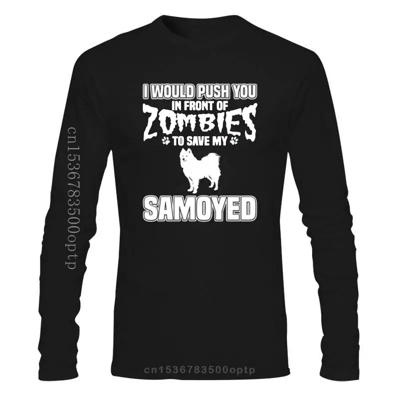 

New Men's Samoyed t shirt Designing cotton Round Collar Formal Graphic Humor Spring Pattern shirt