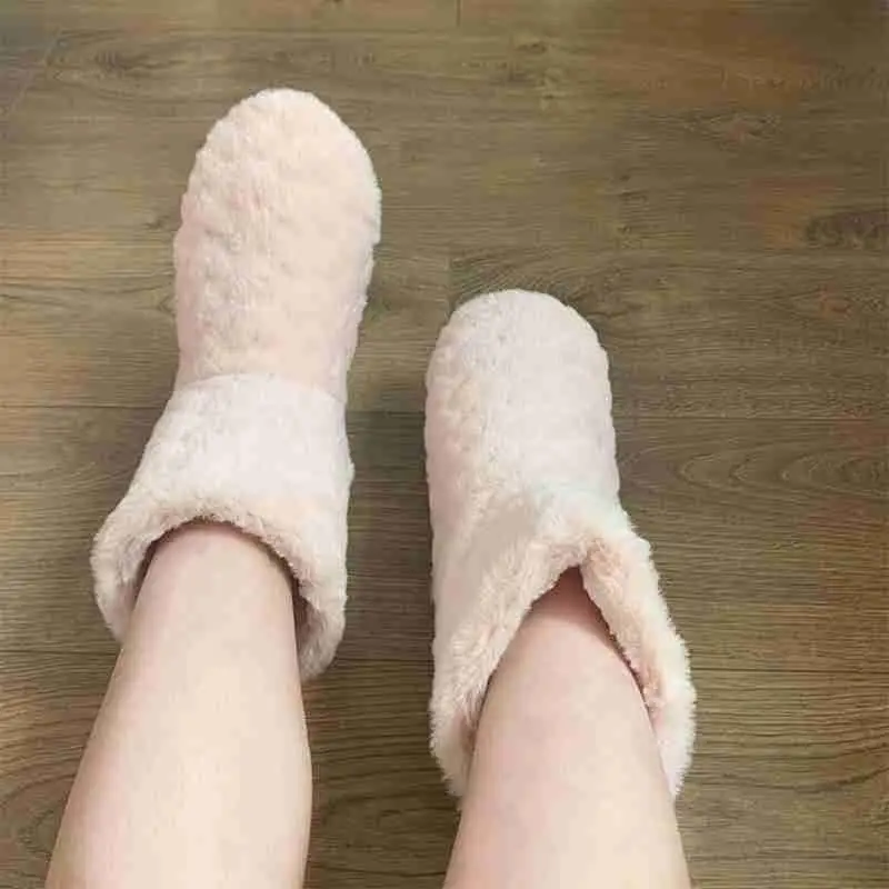 1 Pair Thick Socks Slipper Warm Ultra-Plush Anti-Slip B9S4 Indoor High Boots Floor Long Floor Winter Z3L8