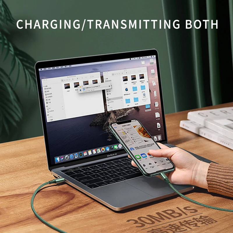 

PUJIMAX 20W PD Fast Charging Cable for iPhone 12 11 Pro Xs Max X 8 USB Type C to Lighting Cable for iPad Data Cord Charger Wire