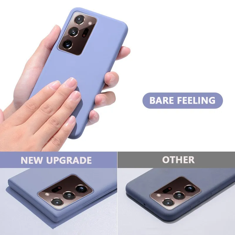 For Samsung A20 A30 A40 A50 A70 A51 A71 S8 S9 S10E S20 FE Plus Liquid Silicone Soft Case Cover For Galaxy Note 20 UItra Note 8 9