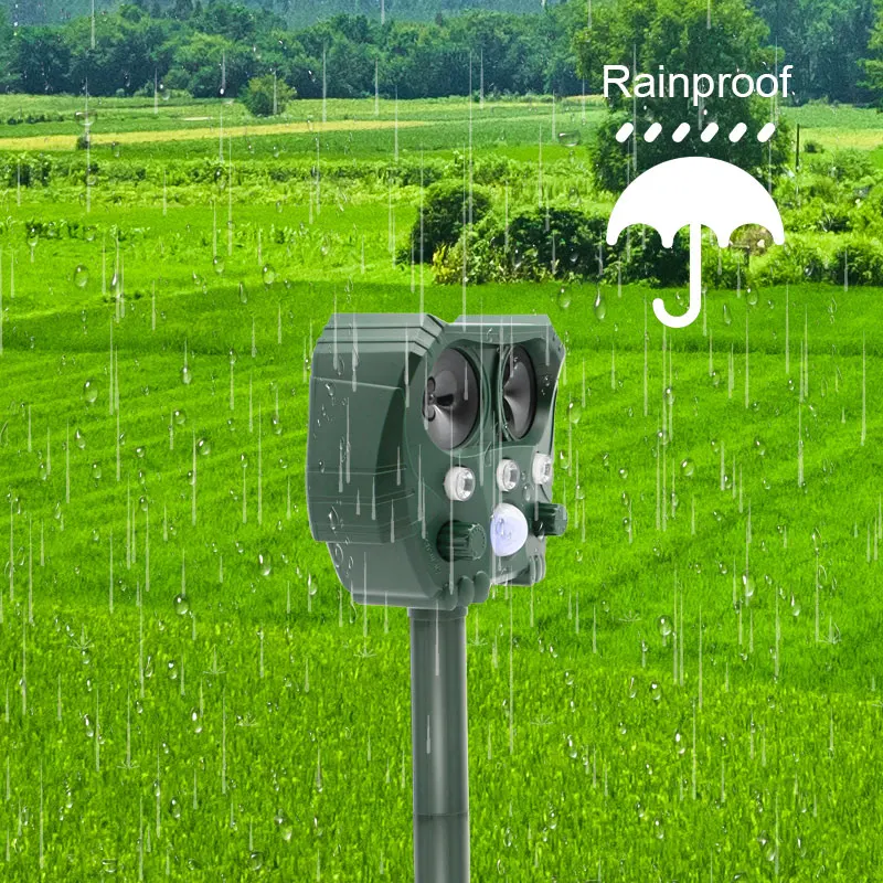 Ультразвуковой отпугиватель животных на солнечной батарее Отпугиватель кошек и