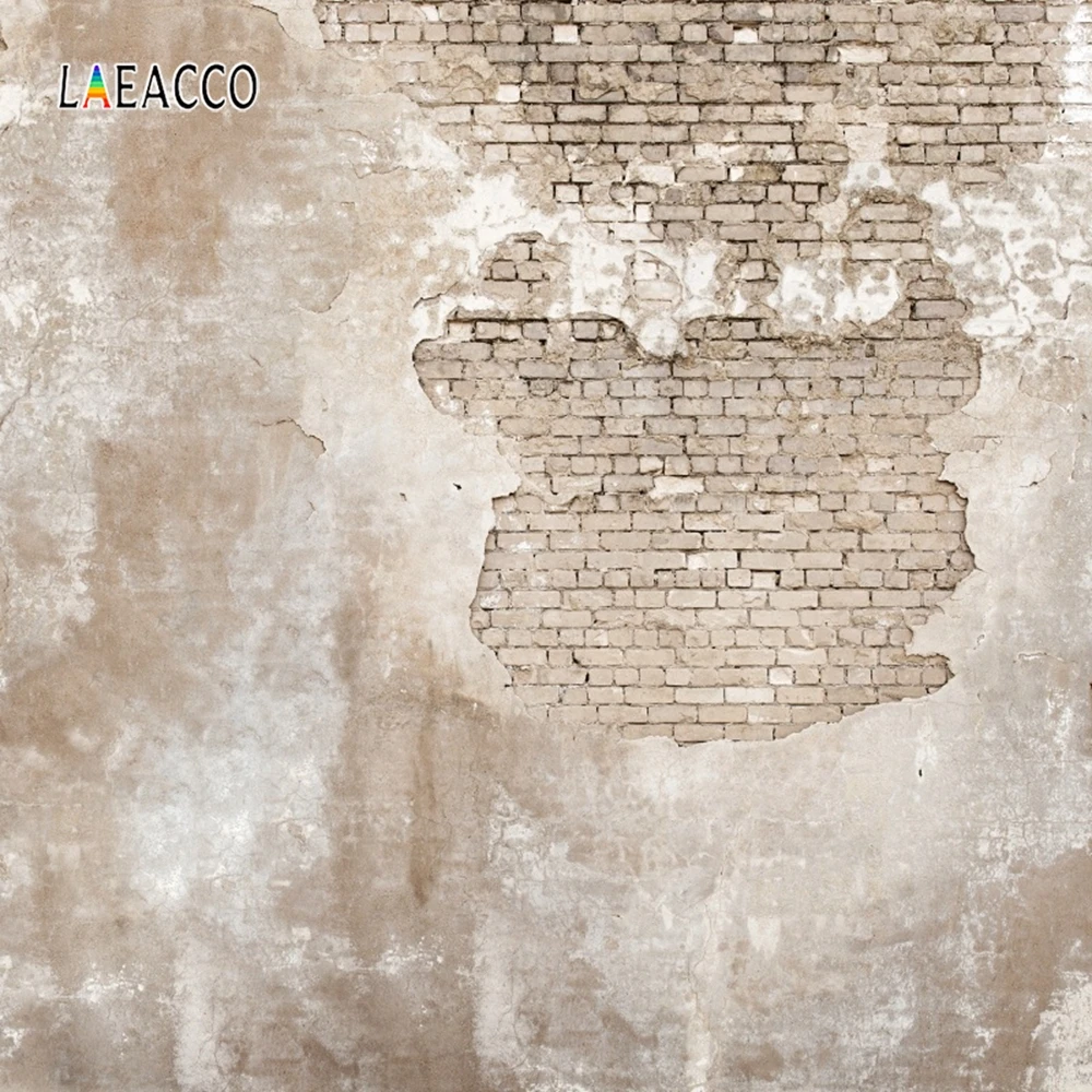 

Laeacco Old Cement Brick Wall Backdrops Solid Color Grunge Portrait Photography Backgrounds Baby Newborn Photophone Photo Studio