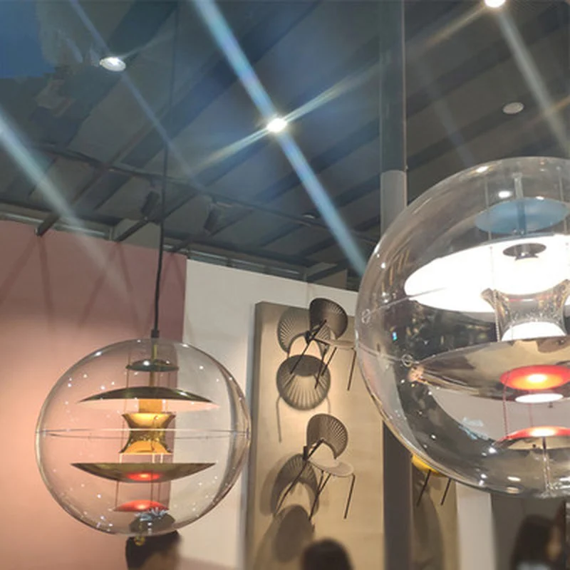 Современный планета шар акриловые круглые подвесной светильник для ресторана