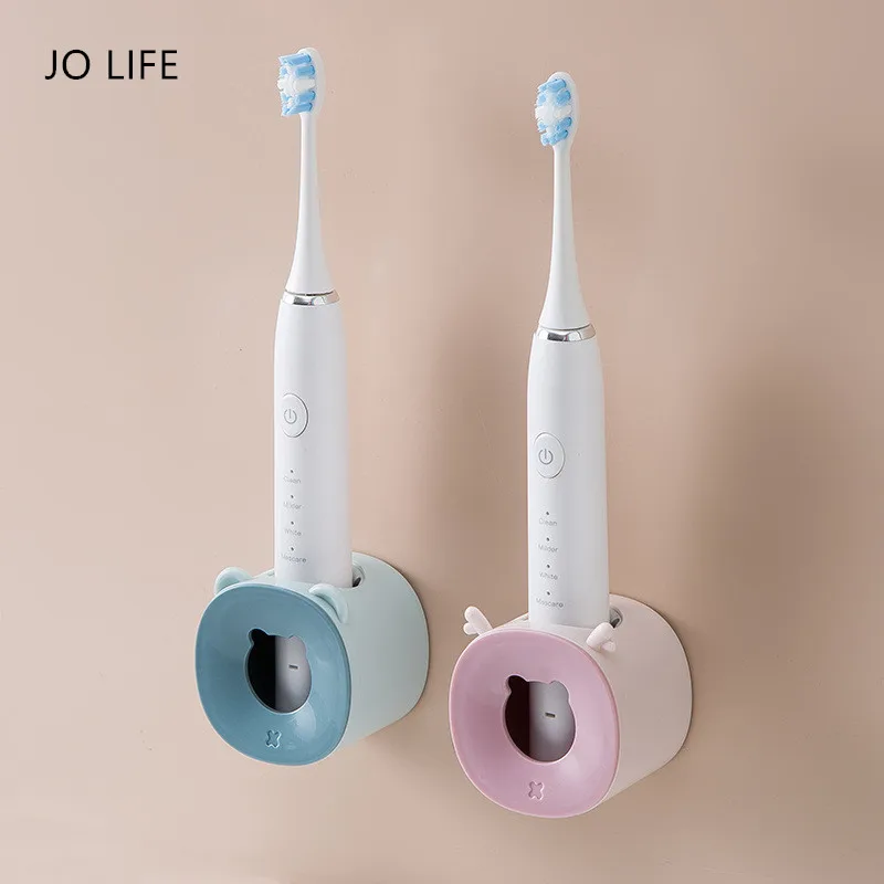 

JO LIFE Free Punching Electric Toothbrush Holder Traceless Stand Rack Wall Mounted Storage Shelf Bathroom Accessories