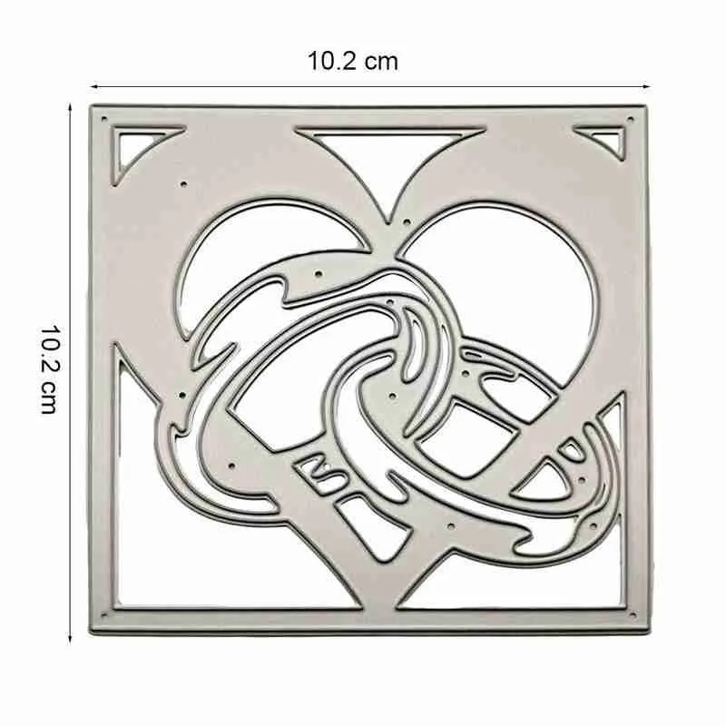 

Metal Square Carbon Steel Knife Mold Intelligence Development Shape Children Love Ring Embossing Mold Mold Cutting Knife F2S4