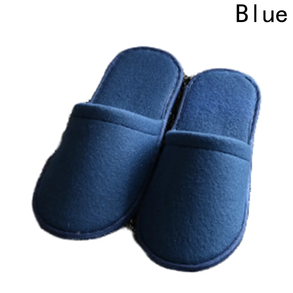 1 Pairs Anti Slip Unisex Flat Disposable Slipper Lightweight Fluffy Sanitary Hotel travel Use Brushed Slippers | Дом и сад