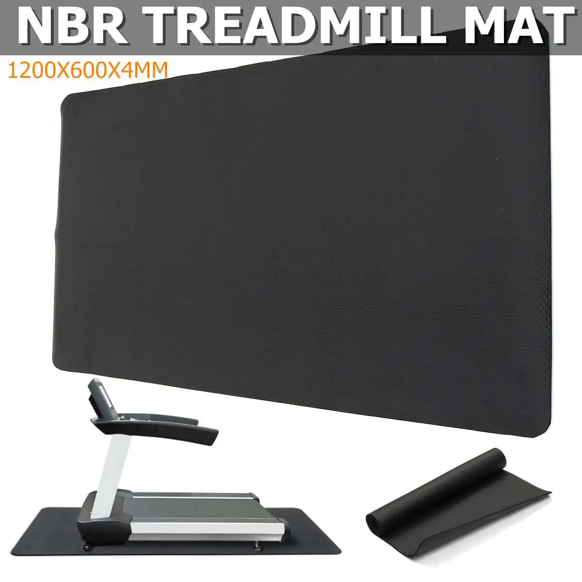 

1200*600*4MM NBR Treadmill Mat Floor Protector Waterproof Fireproof Exercise Treadmill Carpet Pad Home Gym Fitness Equipment Mat