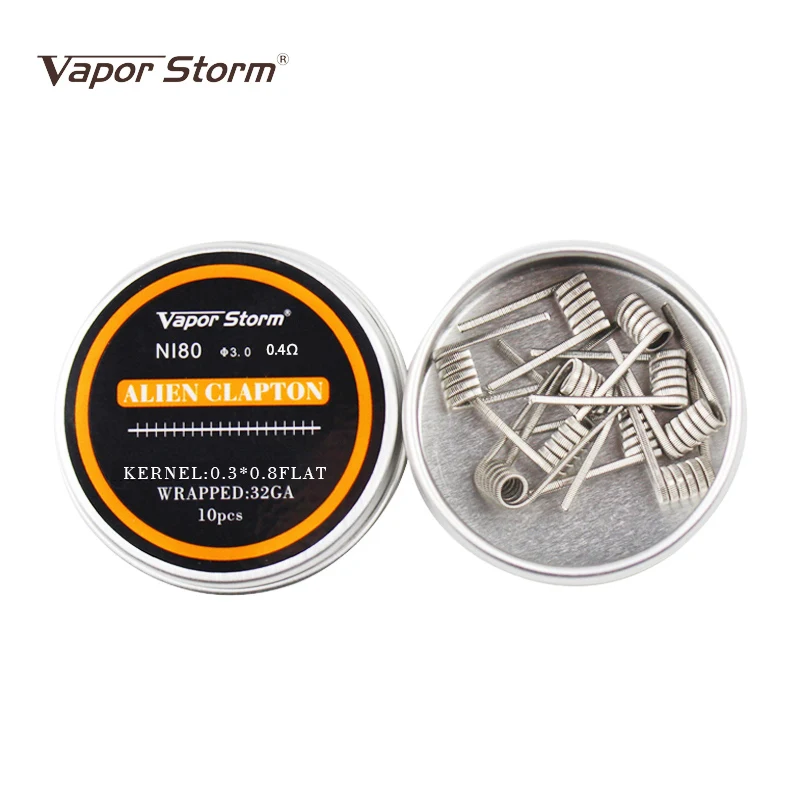 NI80 нихромовая катушка Vapor Storm высокая плотность Alien V2 Juggernaut Предварительно Построенная RDA нагревательная катушка для электронной сигареты RDA RBA RDTA