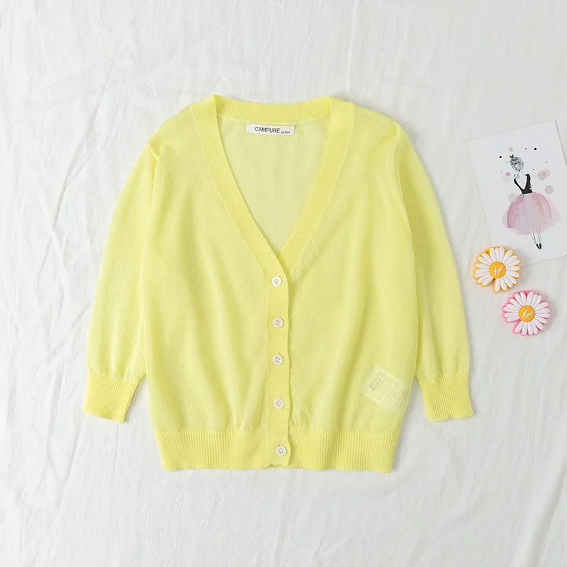 Лето 2020 свитер для маленьких девочек и мальчиков с защитой от солнца кардиган