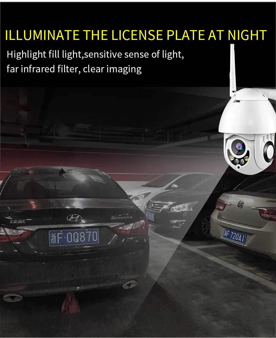 Wifi Камера уличная HD 1080P 2MP IP камера беспроводная PTZ скорость купольная CCTV Камера Безопасности s IP66 двухстороннее аудио наблюдение SD карта