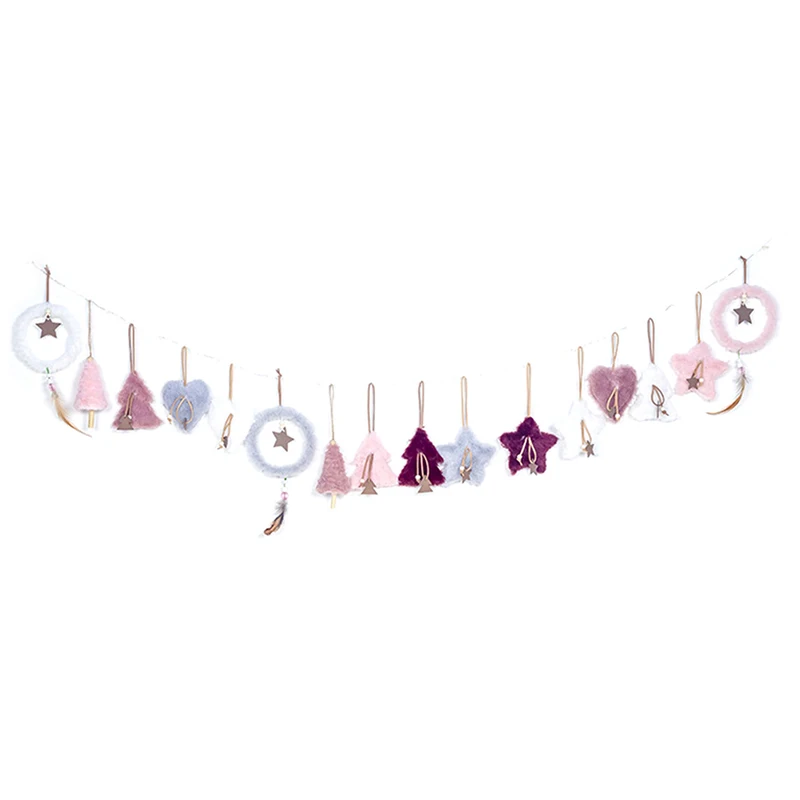 5 шт. плюшевая Рождественская елка подвесная подвеска перьевое украшение