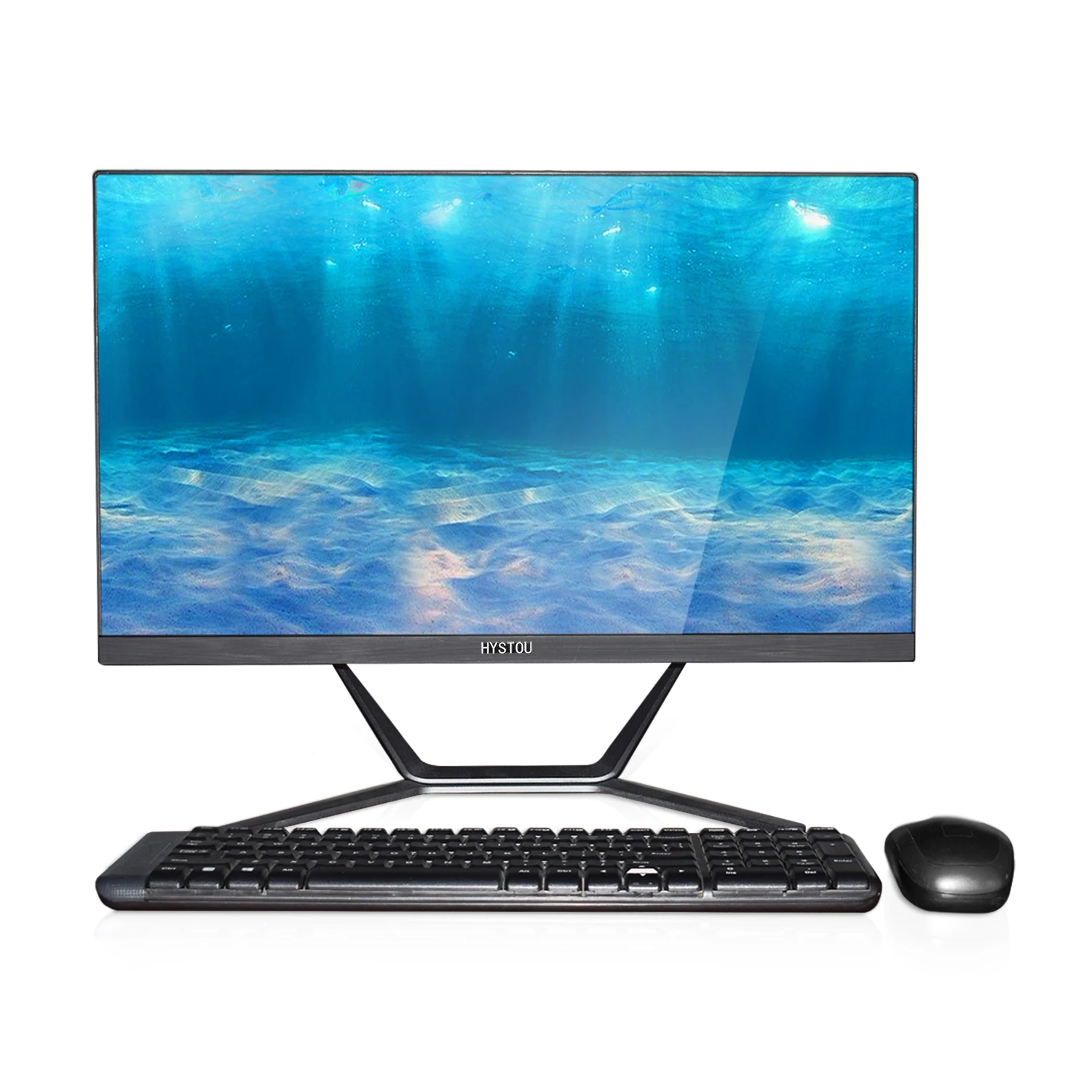 HYSTOU Factory price monoblock desktop all in one PC computer 23.8 inch monitor intel core i3 i5 i7 processors for gaming office |
