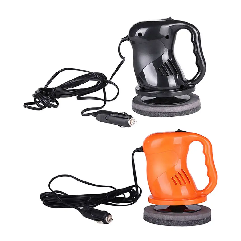 

DC 12V Car Electric Polisher 40W Quiet High Speed with 2 Pads Waxing Machine for Furniture Boat Cigarette Lighter Plug Home DIY