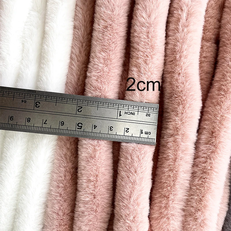 2pcs 1m Artificial Rabbit Fur Ribbon Clothing Shoes Edge Sewing Trimming Fabric Home Decoration Costume Crafts |