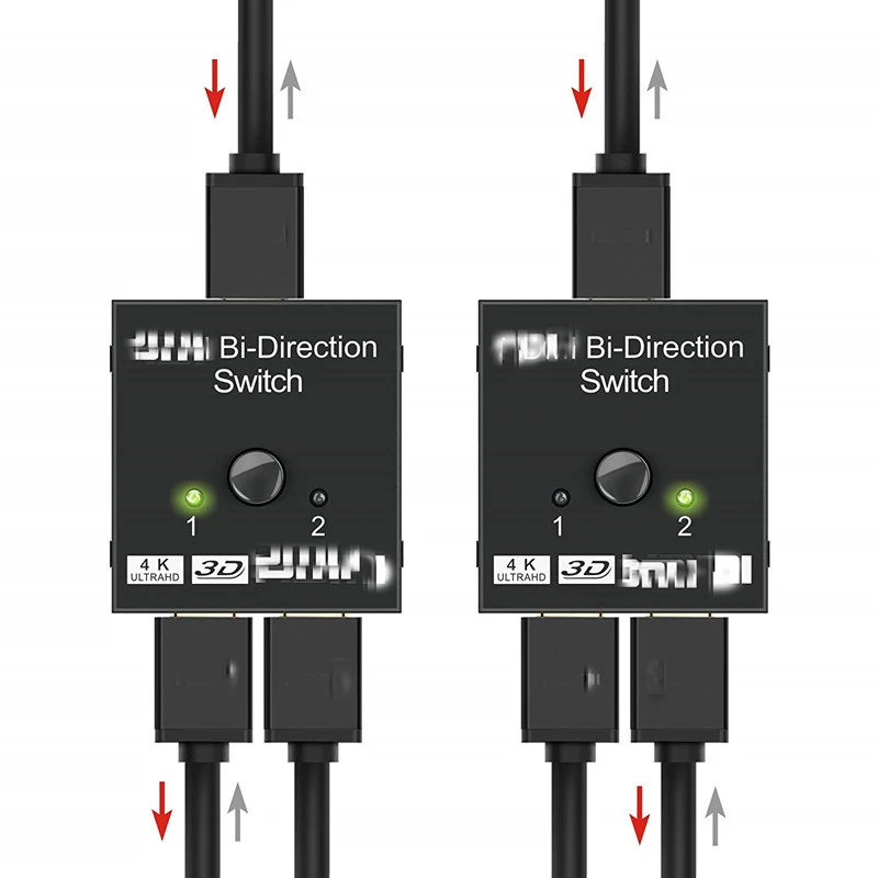 HDMI-совместимый переключатель 4K * 2K двунаправленный адаптер 2 0 в 1 выходной