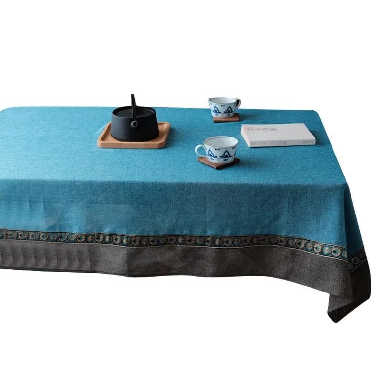 

Mediterranean Thai Cotton Fabric Table Linen Plain Coffee Table Tablecloth Rectangle Restaurant TV Cabinet Table Cloth
