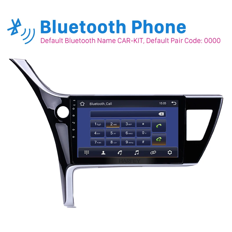 Harfey 10 1 "Android 9 0 Автомобильный GPS Авторадио Bluetooth навигация HD 1024*600 Touch + 16 ГБ для 2017