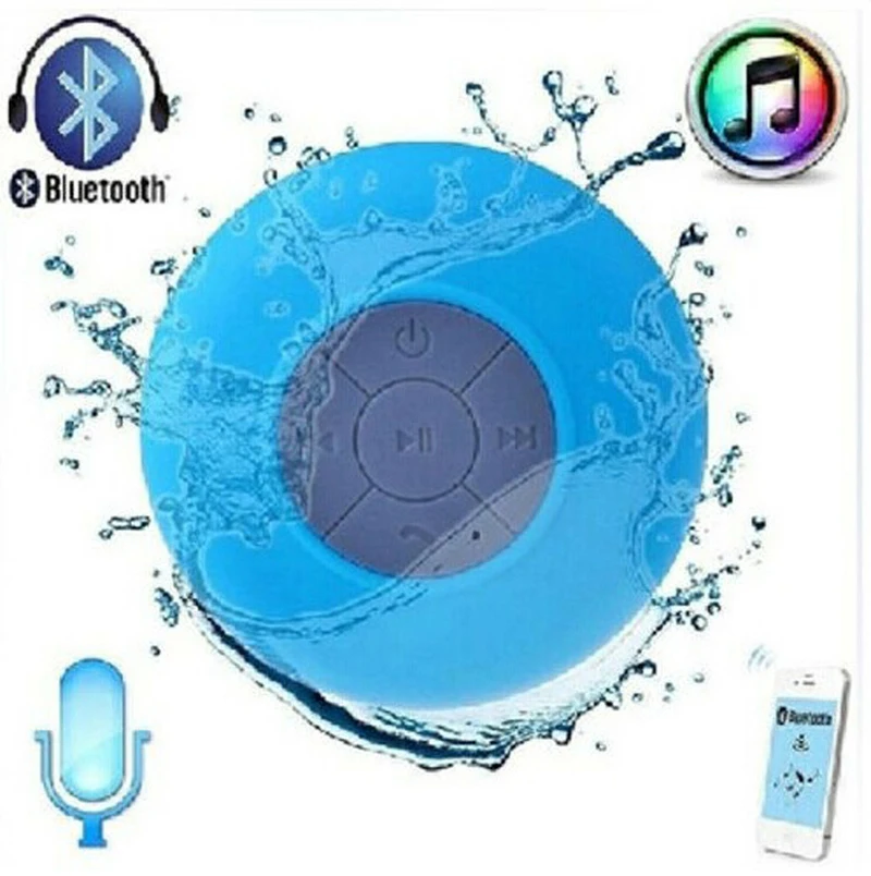 

BTS-06 Water Resistant Shower wireless soundbar Bluetooth Speaker Music Center Player Sucker Hands-free Calls