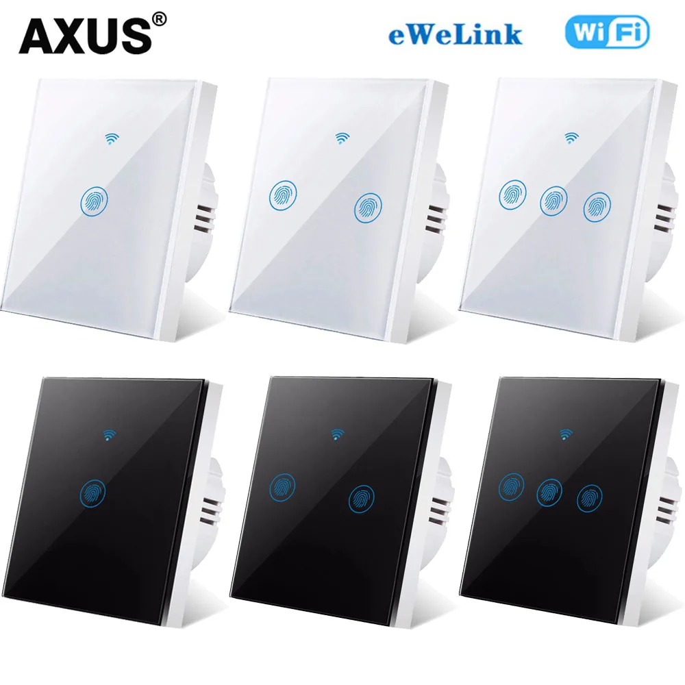 Настенный сенсорный выключатель AXUS Wi Fi 1/2/3 клавиши светильник стандарт для Google Home