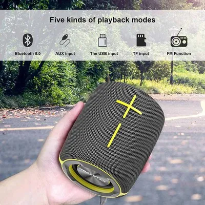 

Портативный bluetooth-динамик со шнурком, уличный мини-сабвуфер, маленький динамик, большой объем, TF-карта, радио, функция подсказки и вызова