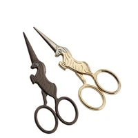 chinese zodiac horse vintage sewing scissors stainless steel fabric cutter embroidery scissors household office manual diy tools