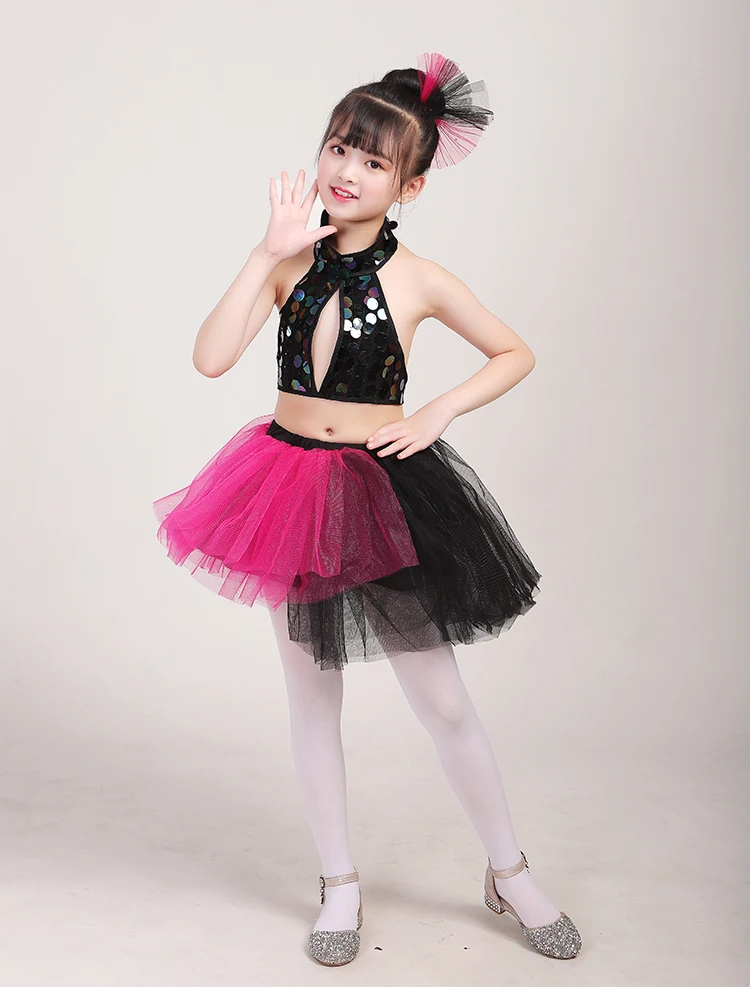 Детское джазовое платье пачка с блестками и бабочкой|Балет| |