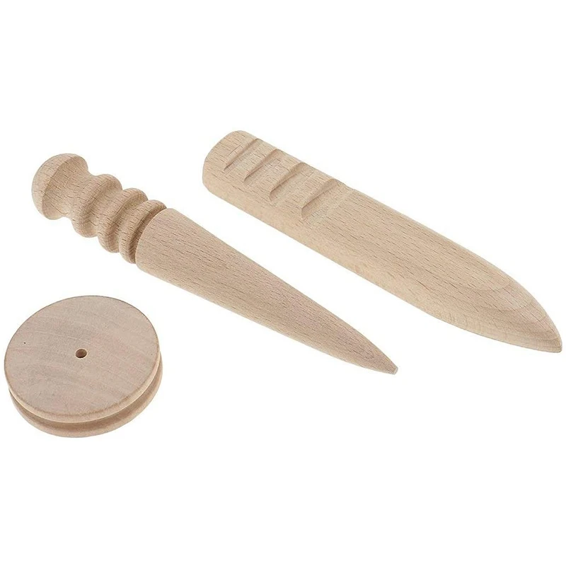

14Pcs DIY Leather Craft Tool Kit 4mm Hole Punches Prong Lacing Stitching Punch Edge Skiving Beveler Edge Slicker