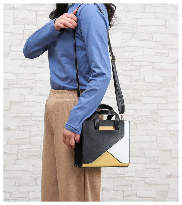 

Women's Bag Fashion Colorblock 2021 New Messenger Bag Handbag Simple Student Shoulder Bags For Women