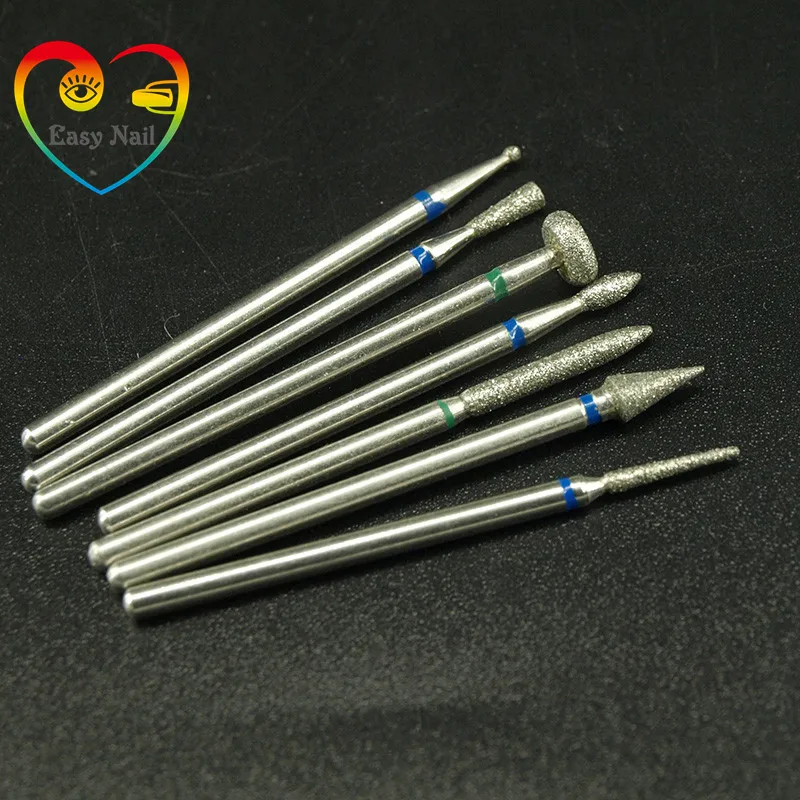 7 Type Diamond Nail File Drill Bit Burr Milling Cutter Manicure Electric Machine Accessories high quality | Красота и здоровье