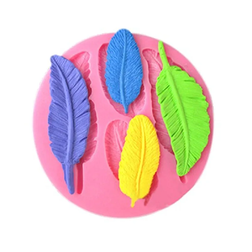 3d Feather Silicone Cake Decorating Mold Fondant Mould Bakeware Soap diy Sugar craft Art Resin Clay Making topper | Дом и сад