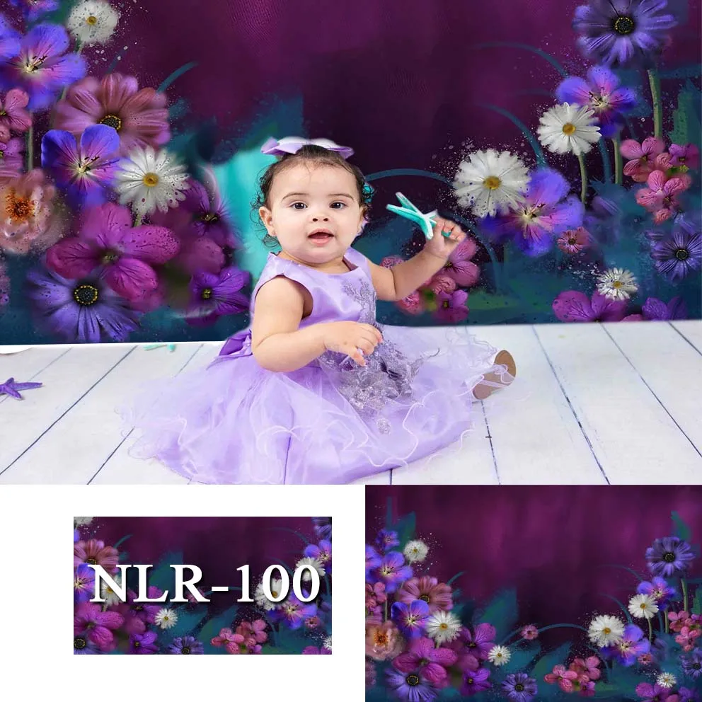 

Art Painted - Newborn Baby Show Portrait Photo Backdrops Purple Theme Painted Printed Background Girls Art Photo Studio Backdrop