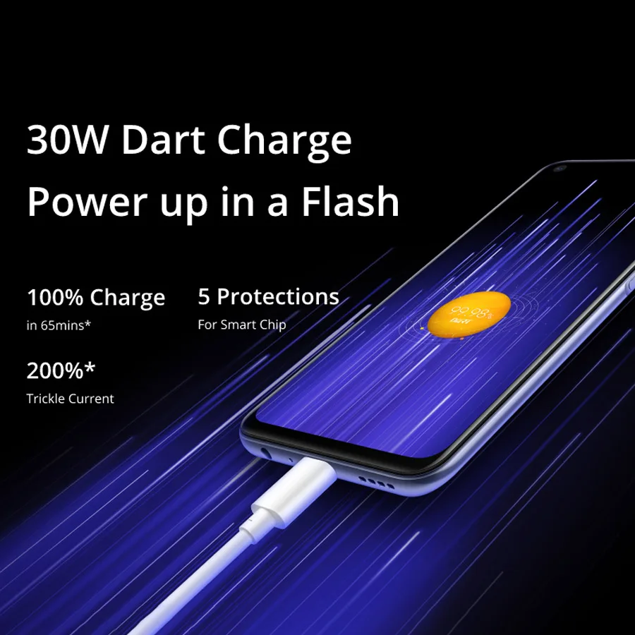 

Global Version realme 7 5G 6GB 128GB Smartphone Dimensity 800U 120Hz Display 48MP Quad Camera 5000mAh Battery 30W Dart Charger
