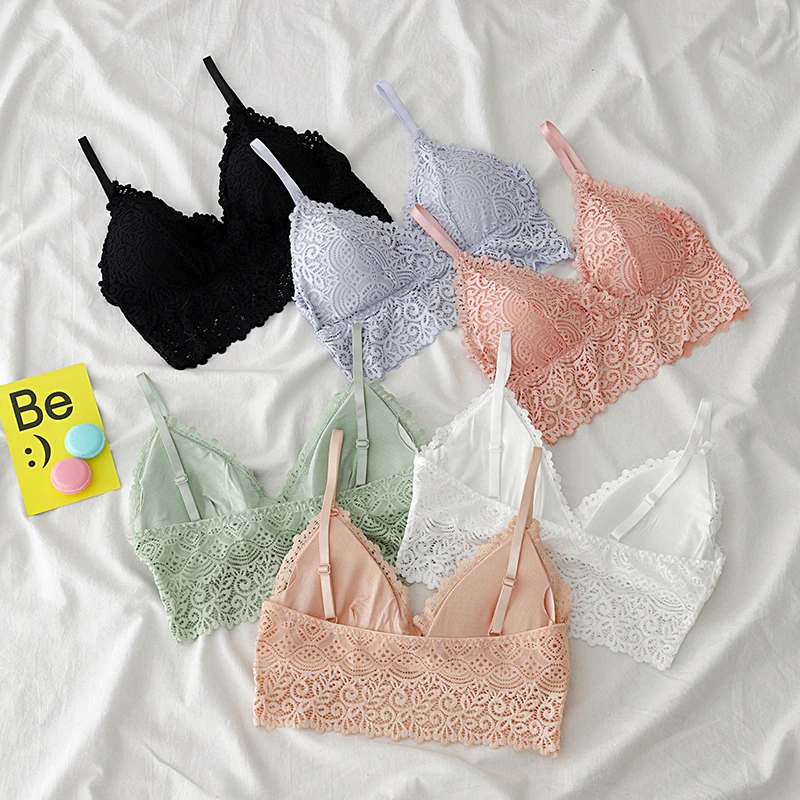 

Кружевной точечный красивый бюстгальтер без косточек сексуальное нижнее белье без следов бюстгальтер обтягивающий грудь Модный женский н...