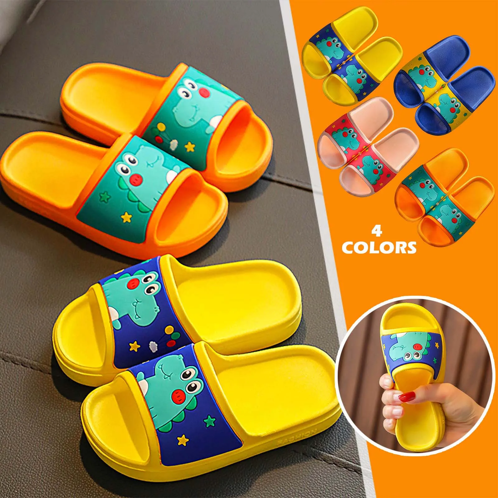 

ISHOWTIENDA Kids Shoes For Summer Girls Boys Slide Sandals Kids Dinosaur Water Shoes Shower Pool Home Slippers Сандали Детские