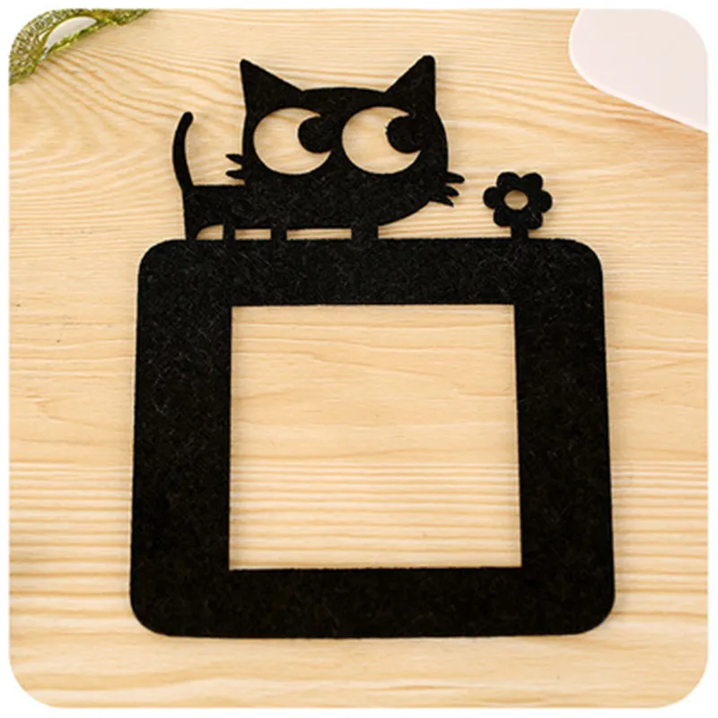 Милый мультяшный войлочный открытый светильник наклейки декоративные