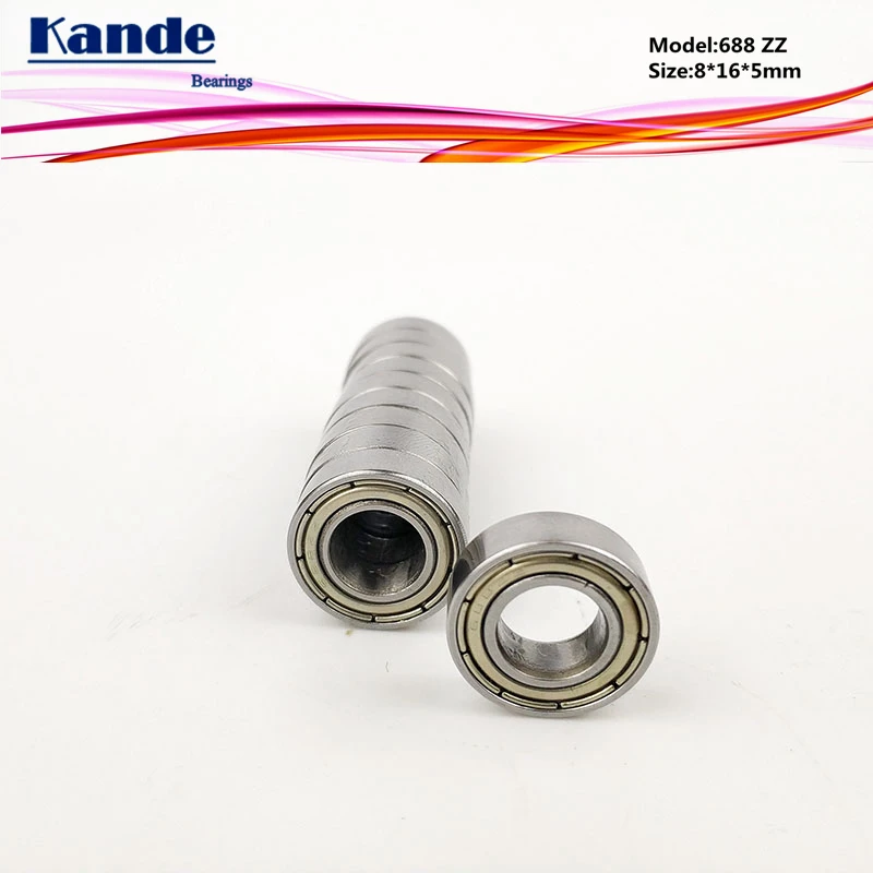 Kande подшипники 688ZZ ABEC-1 688 ZZ ABEC-3 688ZZ ABEC-5 688-2Z Miniautre шариковый подшипник 8x16x5 мм 688