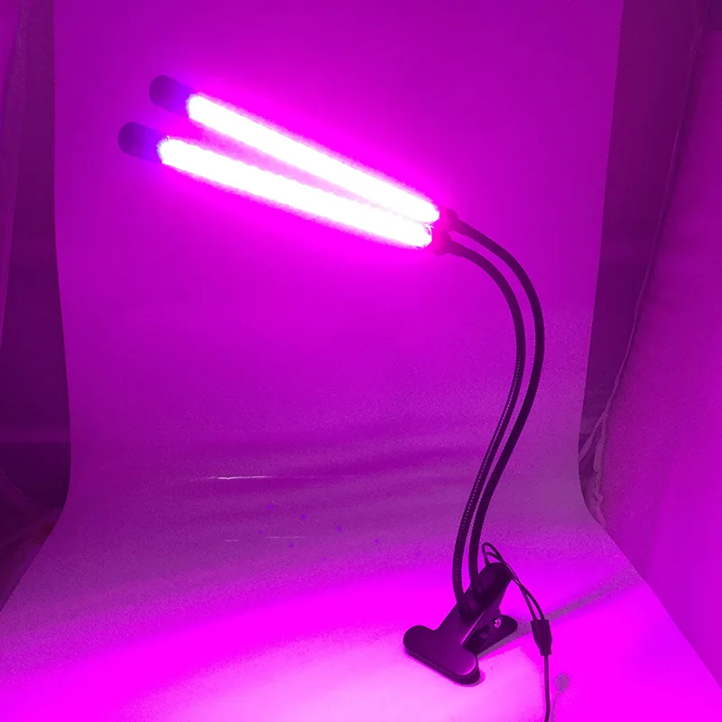 

2 Head USB Plant Grow Lights Adjustable For Vegetable Flower Plant indoor Greenhouse Flower cultivate Phyto Lamp With Controller