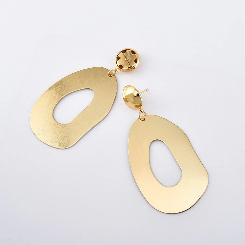 Модные серьги-подвески и люстры серьги-гвоздики в форме дисков ажурные подвески