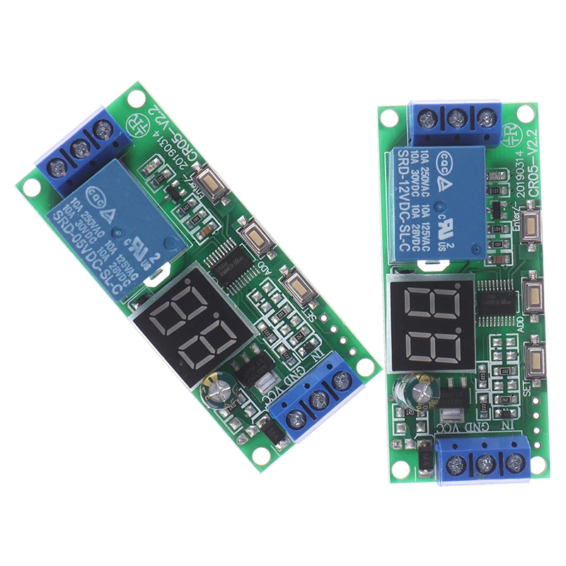 

1PCS Multifunction Digital Time Infinite Delay Switch Timer Relay Module Dc 5v 12v 24v