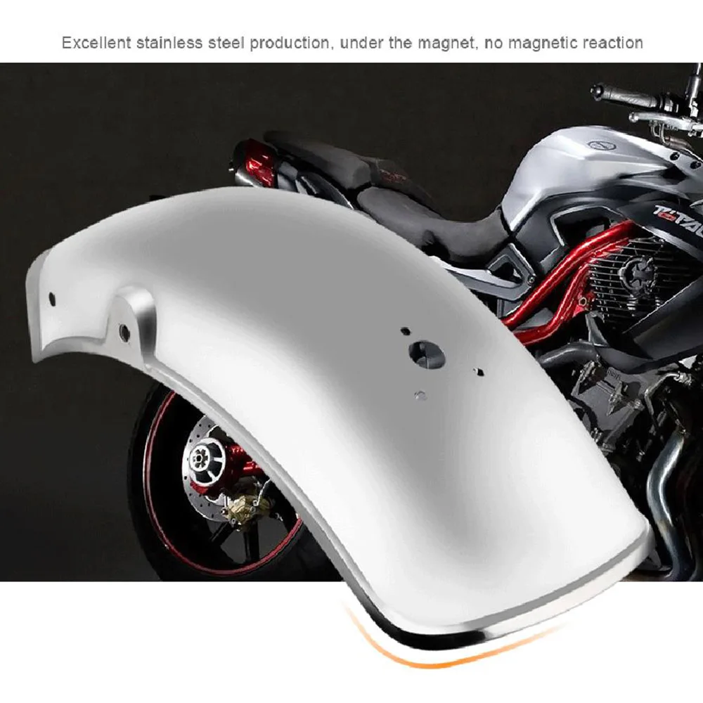 Серебряное заднее крыло из нержавеющей стали для мотоцикла GN125 GN250 брызговик