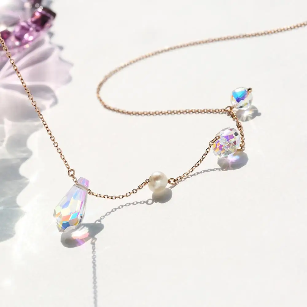 Новое ожерелье с кулоном красочные бусы жемчуг кисточки чокер кристаллами