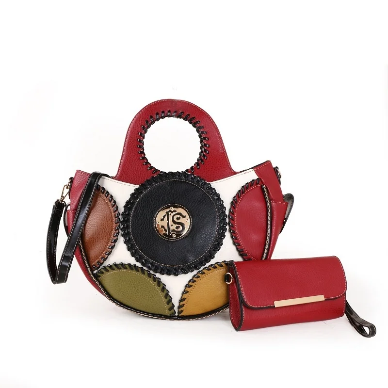 

Woven women's bag new color shell splicing bag fashion trend beach holiday hand bag