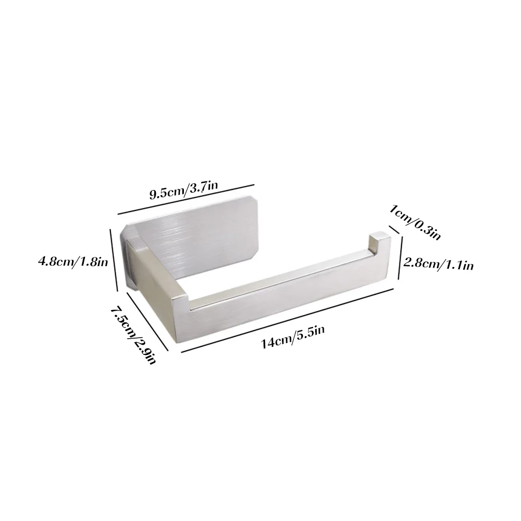 

Self Adhesive Toilet Paper Holder Stainless Steel Bathroom Kitchen Roll Paper Accessory Tissue Towel Rack Metal Holders
